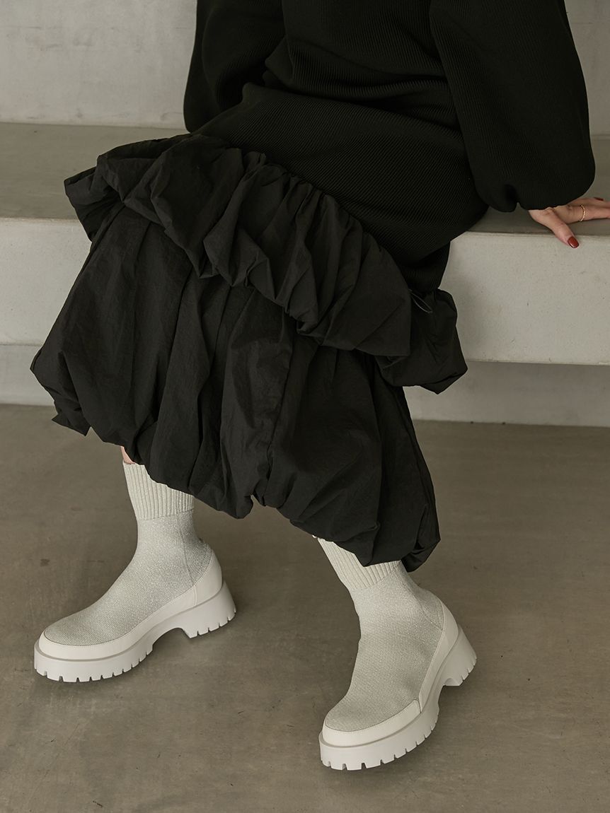 emmi atelier「ecoニットブーツ」|ショートブーツ|