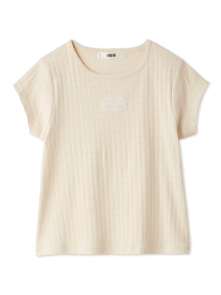 FURFUR「【WEB限定カラー】レースワッペンコンパクトTシャツ」|Tシャツ・カットソー|