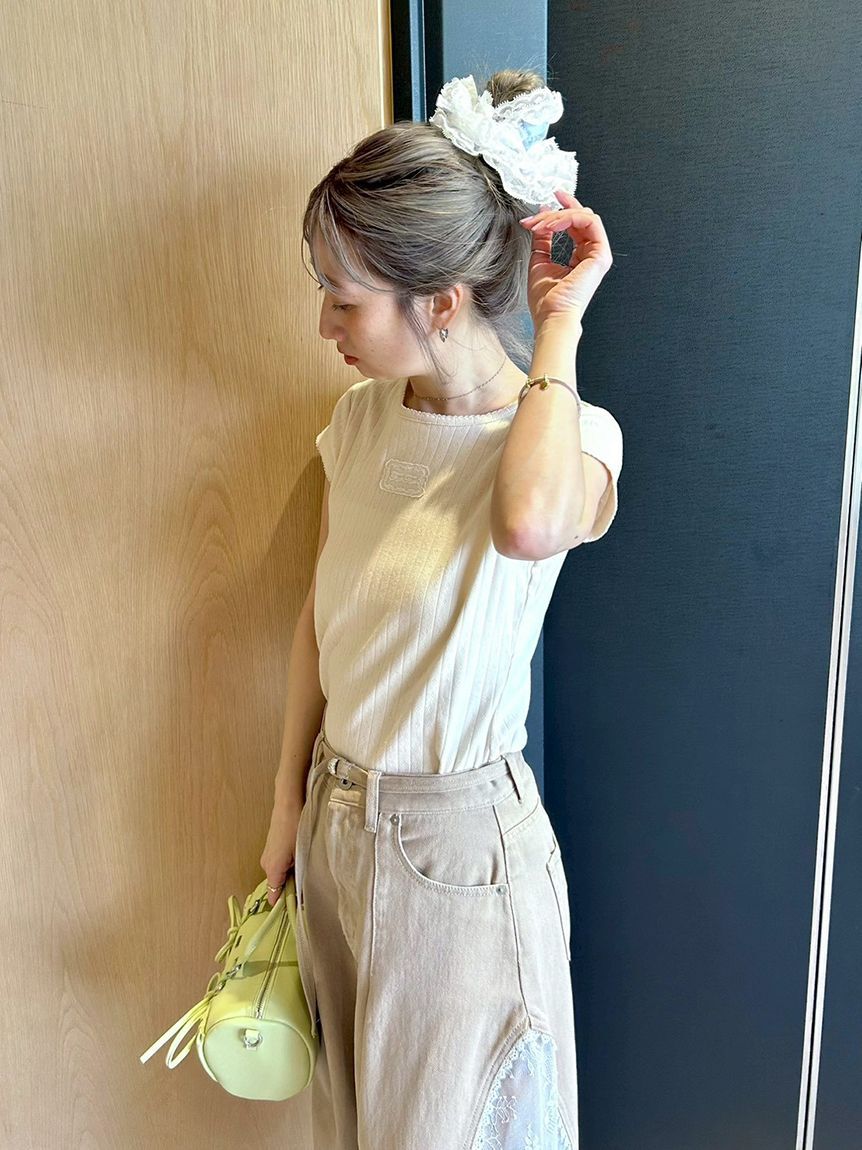 FURFUR「【限定カラー】レースコンビバレリーナシュシュ」|ヘアバンド|