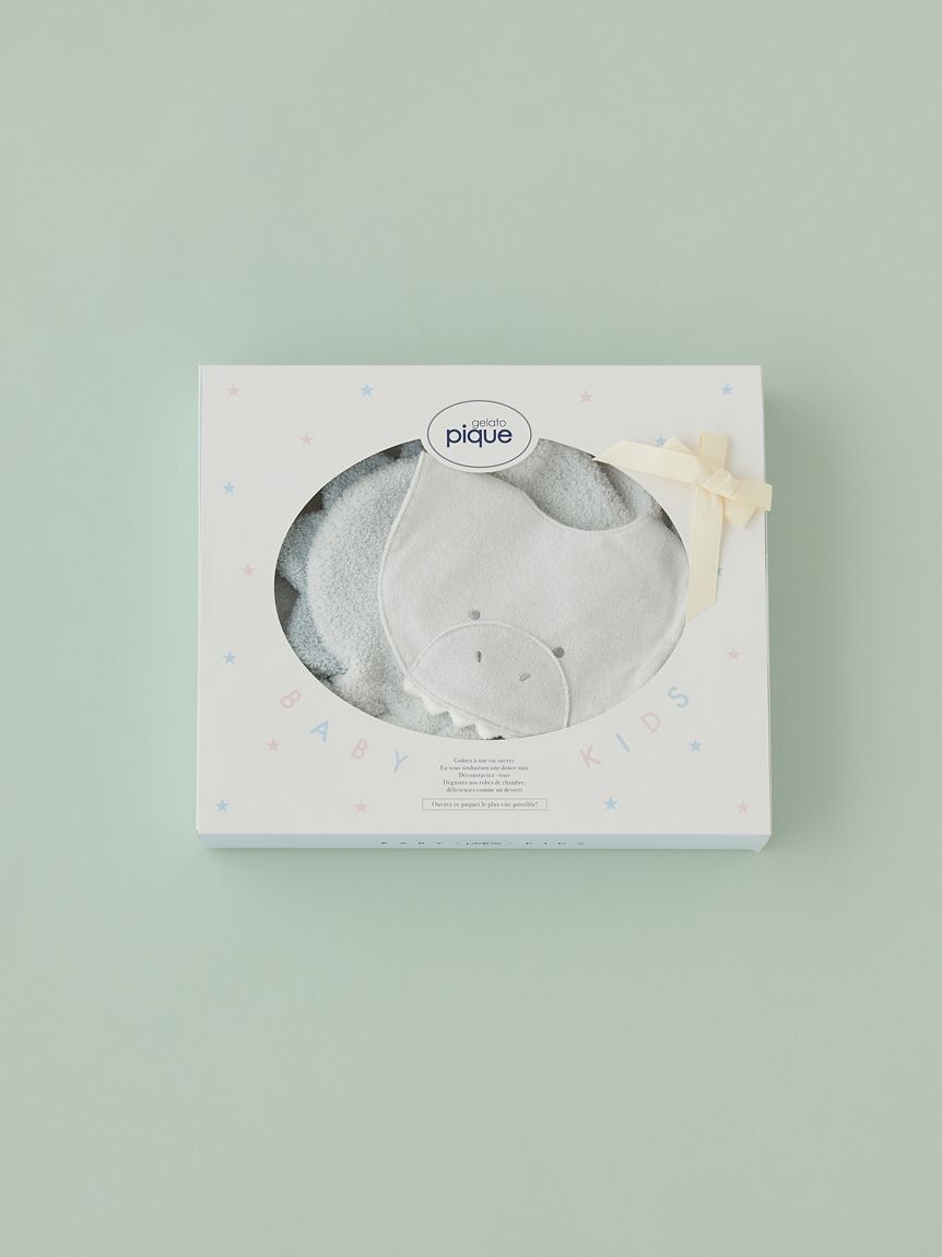 GELATO PIQUE KIDS & BABY「【ラッピング済み】【BABY】パウダーアニマルポンチョ&スタイセット BOX付き」|その他ベビー用品|