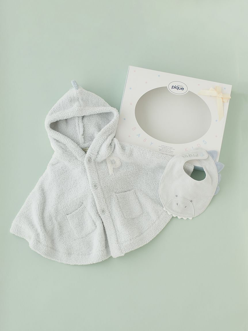 GELATO PIQUE KIDS & BABY「【ラッピング済み】【BABY】パウダーアニマルポンチョ&スタイセット BOX付き」|その他ベビー用品|GRN
