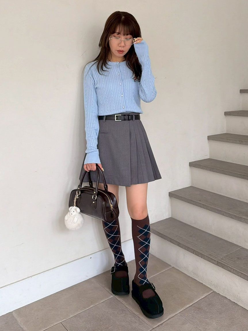 LILY BROWN「ラメ入りアーガイルハイソックス」|ソックス|
