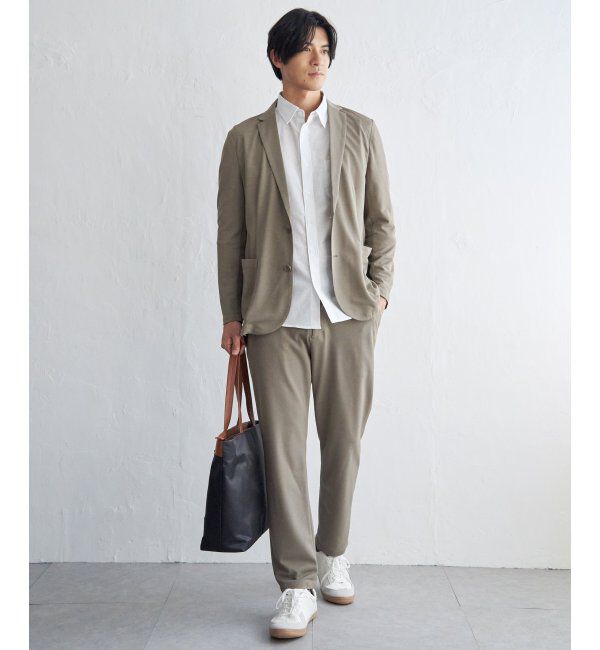 IKKA LOUNGE「【MonoMax &times; 小泉孝太郎】GOKU楽ワークDRYソフト鹿の子パンツ「小泉孝太郎さん着用モデル」」|スラックス|