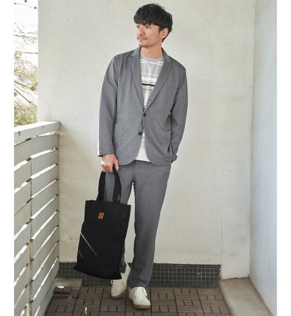 IKKA LOUNGE「【MonoMax &times; 小泉孝太郎】GOKU楽ワークDRYソフト鹿の子パンツ「小泉孝太郎さん着用モデル」」|スラックス|