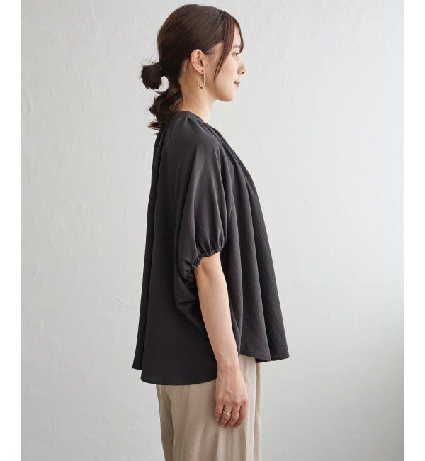 ikka「【接触冷感】ドルマンギャザーシャツ」|シャツ・ブラウス|