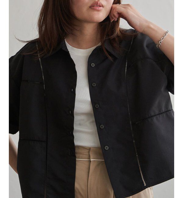 VENCE share style「はしごレースビッグシャツ」|シャツ・ブラウス|