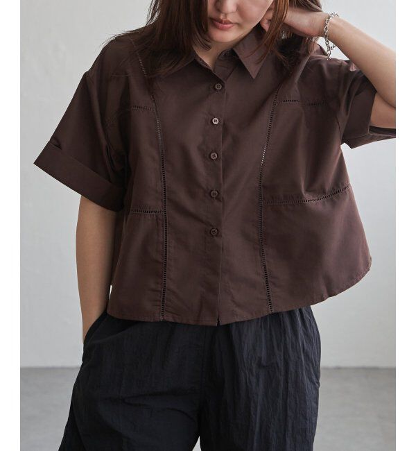 VENCE share style「はしごレースビッグシャツ」|シャツ・ブラウス|