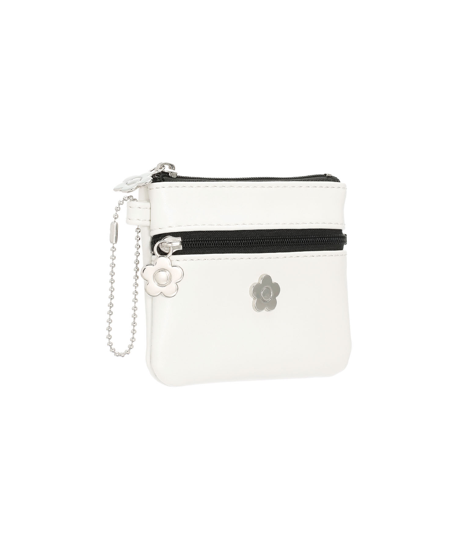 MARY QUANT「デイジーメタル 2ファスナーポーチミニミニ」|ポーチ|