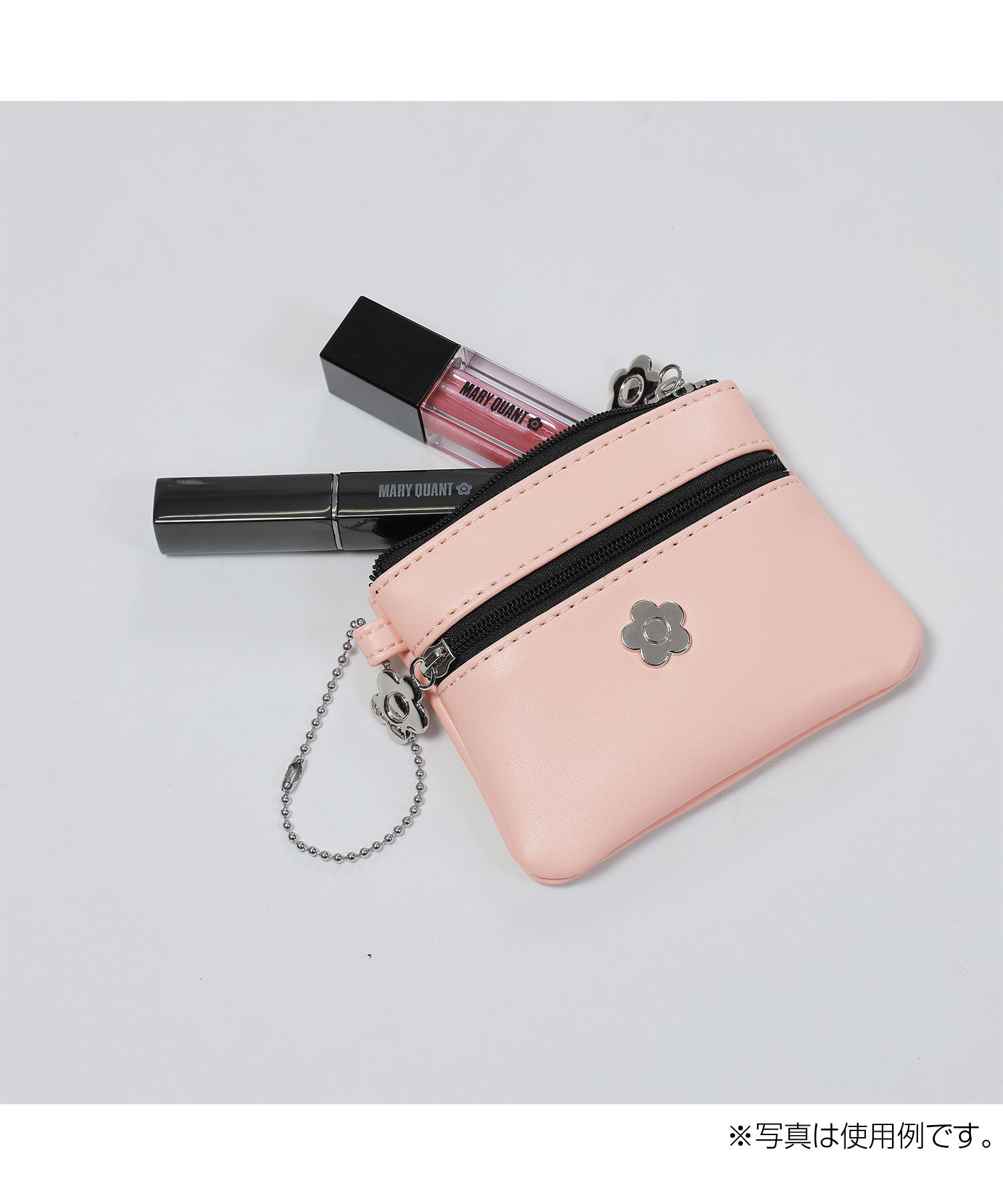 MARY QUANT「デイジーメタル 2ファスナーポーチミニミニ」|ポーチ|