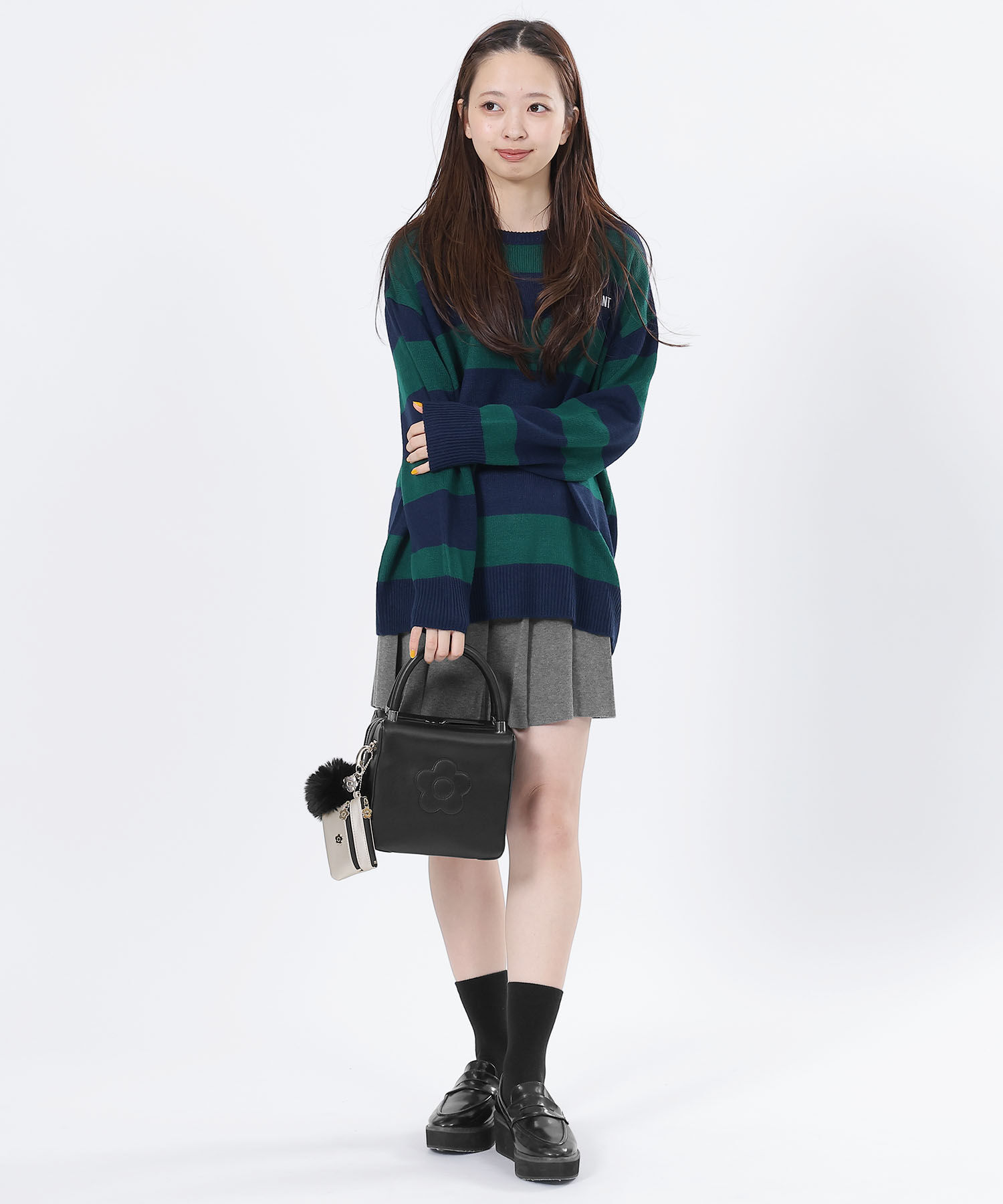 MARY QUANT「デイジーメタル 2ファスナーポーチミニミニ」|ポーチ|