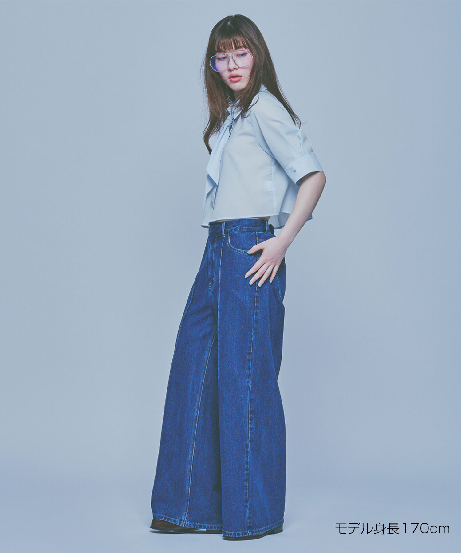 MARY QUANT「スカーフ付きクロップド ブラウス」|シャツ・ブラウス|