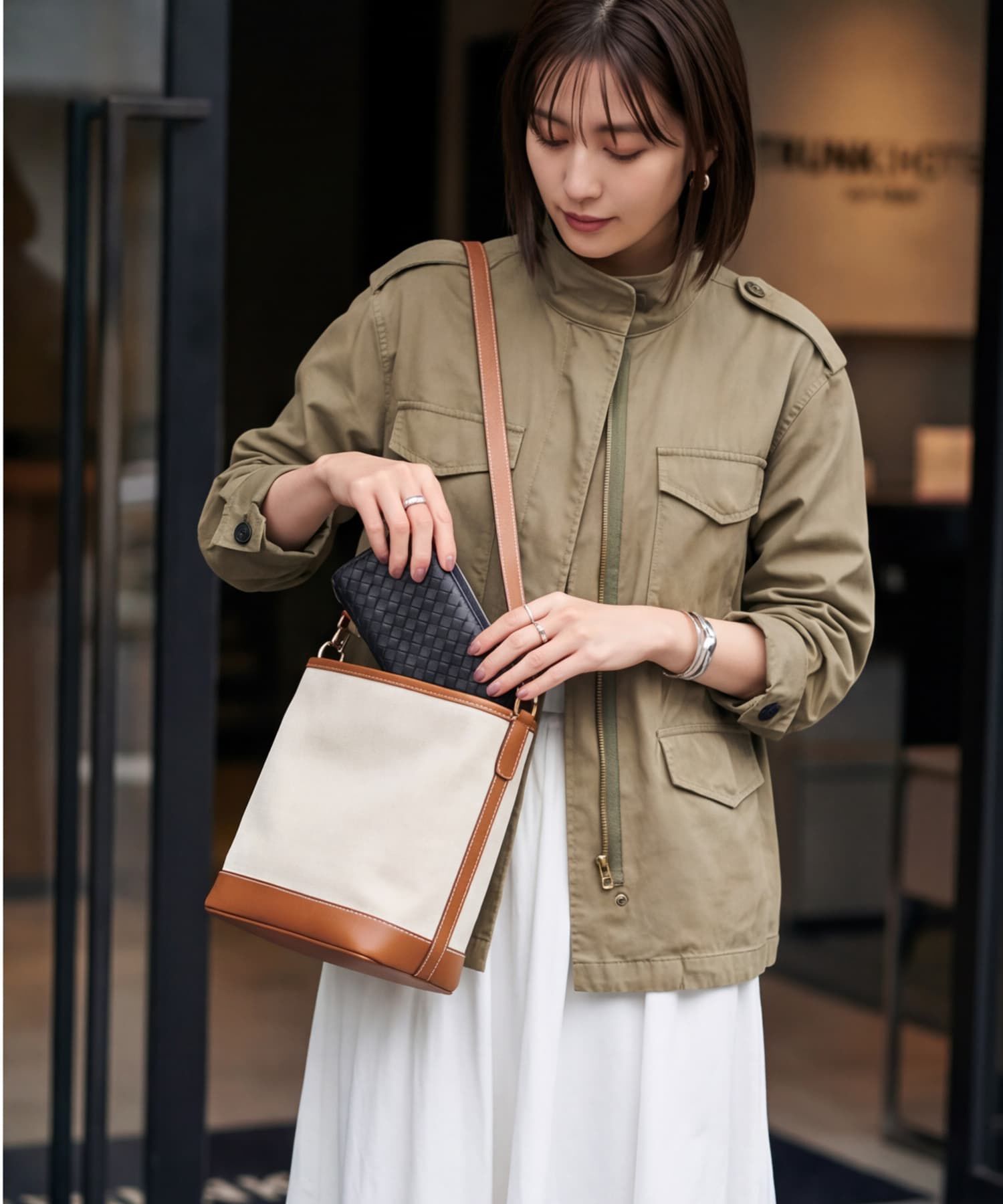 STYLE DELI「【DELI by】シープスキン編み込みロングウォレット」|財布|