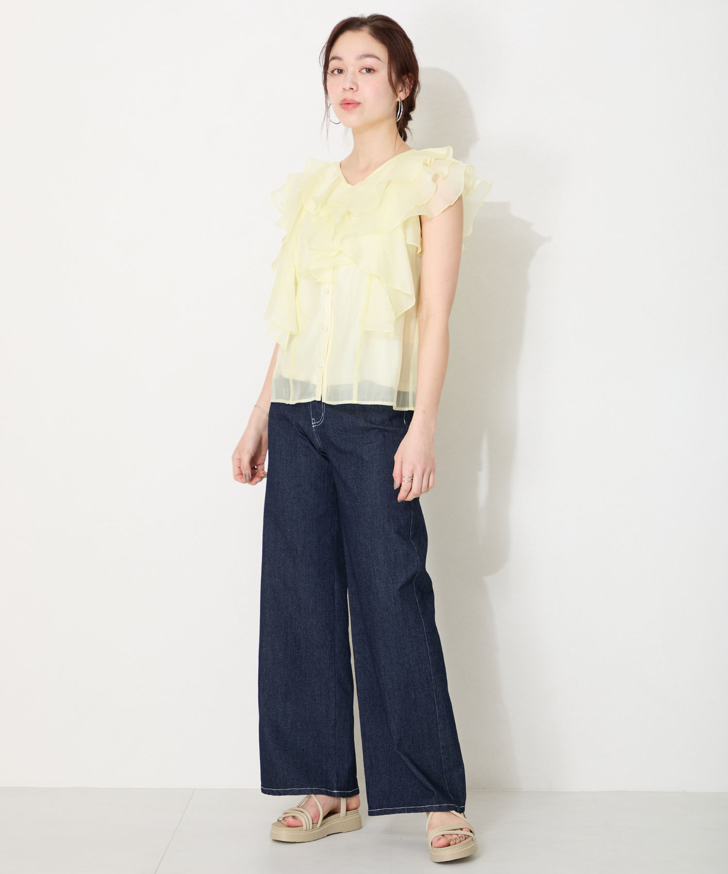 ORiental TRaffic「【 WEB限定 】チューブ ストラップ スポーツサンダル /55204 厚底 スポサン 人気 夏」|サンダル|
