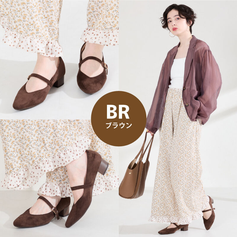 ORiental TRaffic「●2026春夏新作●【跳べるパンプス】 ローヒール ストラップ パンプス /R-3222 クッション 通勤 ヒール3cm」|パンプス|