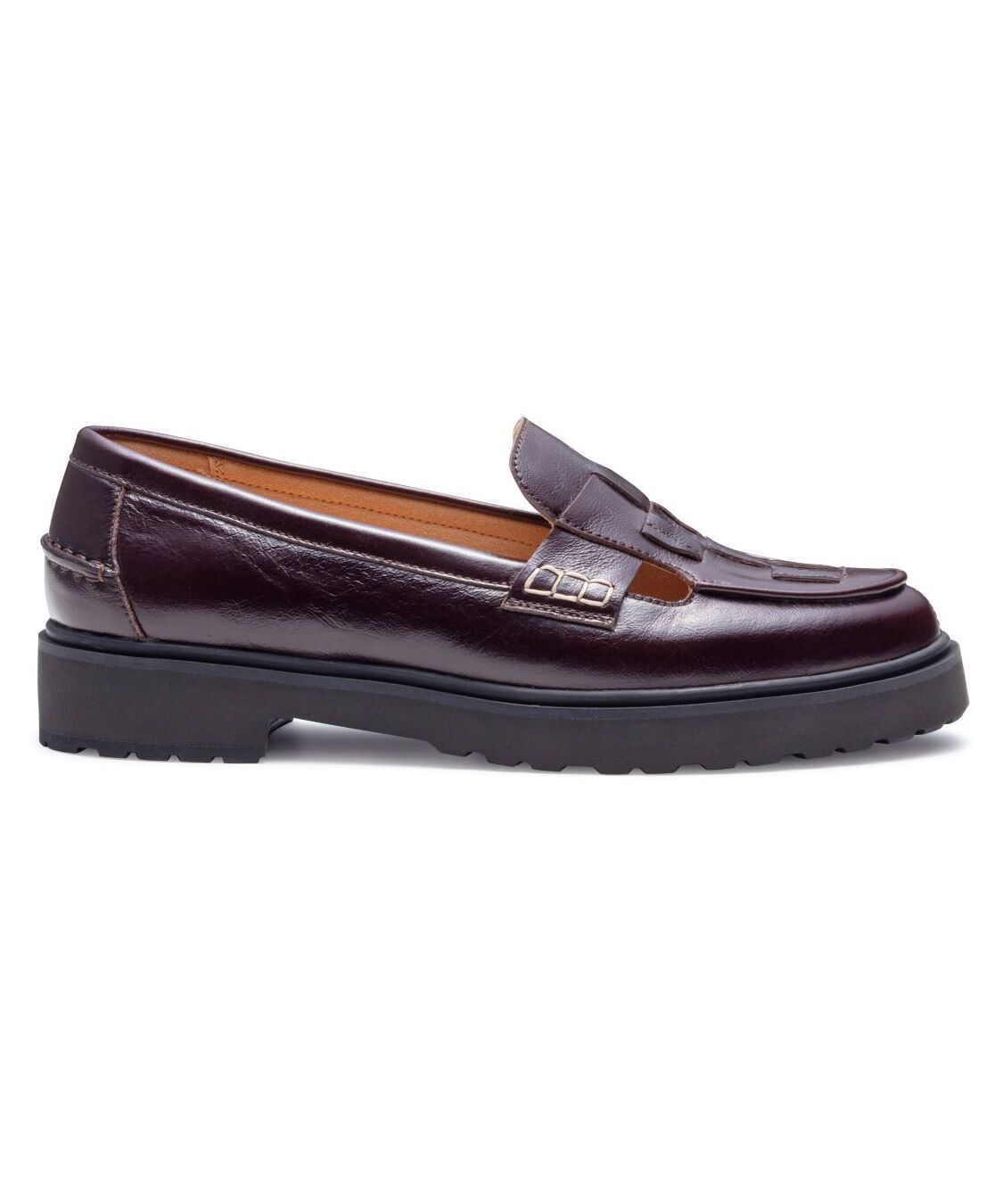 REGAL SHOES「REGAL イントレチャートローファー【ヒール30mm】　商品コード：F80RAG」|ローファー|ワイン