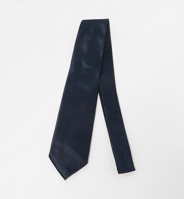 UNITED ARROWS「カラー サテン ソリッド ネクタイ」|ネクタイ・蝶ネクタイ|NAVY