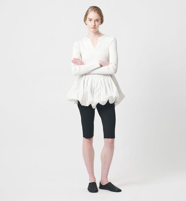 AEWEN MATOPH「＜AEWEN MATOPH＞バルーンコンビ 二ットプルオーバー ‐ ウォッシャブル ‐」|ニット・セーター|