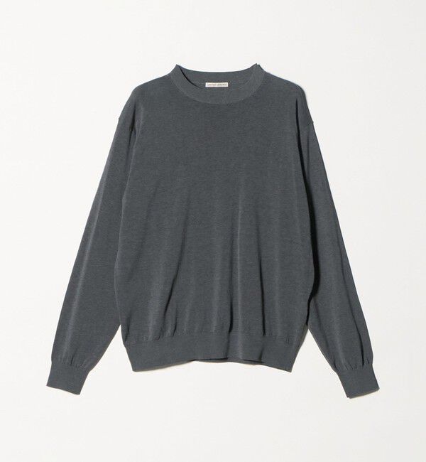 UNITED ARROWS「ハイツイストコットン ハイゲージ クルーネックニット 接触冷感」|ニット・セーター|