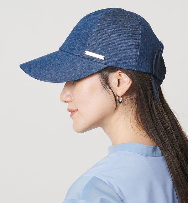 UNITED ARROWS「＜Athena New York＞BECKY リボン キャップ」|キャップ・キャスケット|COBALT
