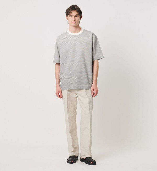 UNITED ARROWS「ポンチボーダー Tシャツ デオドラント 抗菌防臭 接触冷感」|Tシャツ・カットソー|