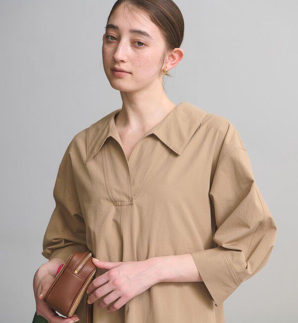 UNITED ARROWS「コットン スキッパー シャツ ワンピース ‐ウォッシャブル‐」|ワンピース|