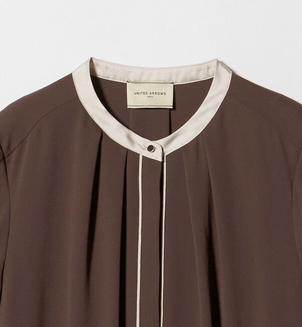 UNITED ARROWS「バイカラーパイピング ショートスリーブ ブラウス」|シャツ・ブラウス|