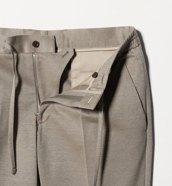 UNITED ARROWS「ジャージー スリムテーパード サイドシャーリング 1プリーツ スラックス」|スラックス|