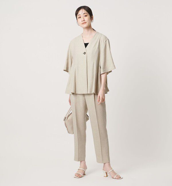 UNITED ARROWS「Spiree IAS タック テーパードパンツ ‐UVカット 接触冷感 ウォッシャブル‐」|スラックス|