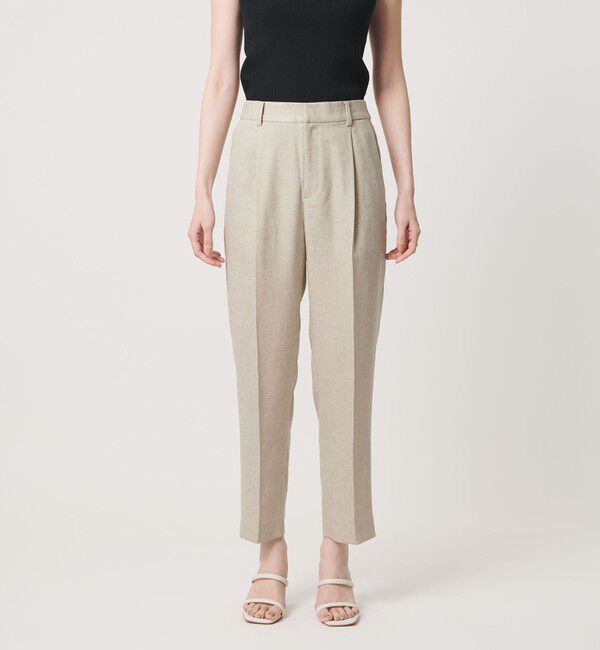 UNITED ARROWS「Spiree IAS タック テーパードパンツ ‐UVカット 接触冷感 ウォッシャブル‐」|スラックス|
