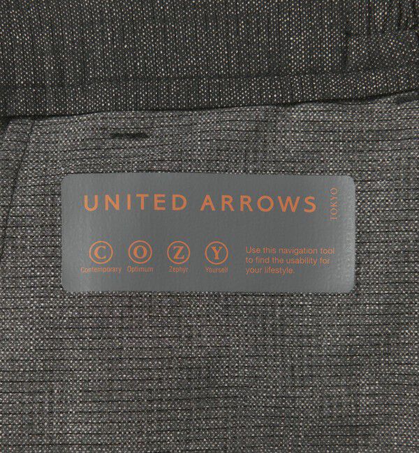 UNITED ARROWS「COOL DOTS プリント サイドシャーリング 1プリーツ パンツ ウォッシャブル ストレッチ」|スラックス|