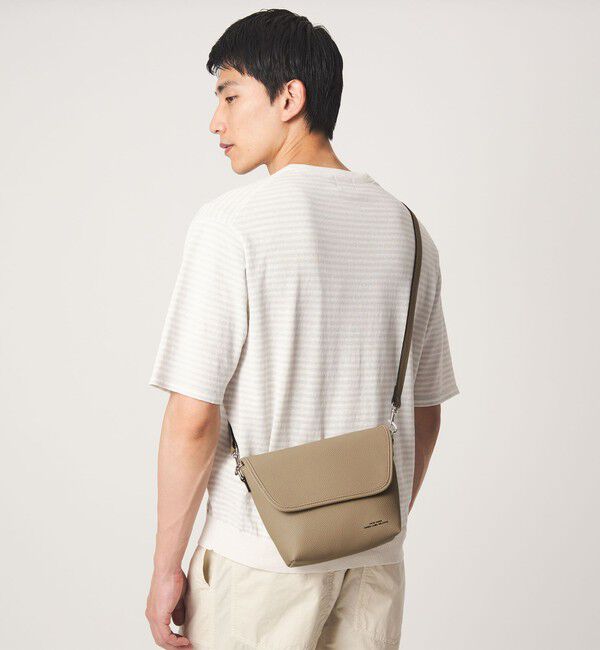 UNITED ARROWS green label relaxing「シボ レザーライク フラップ ショルダーバッグ」|ショルダー・メッセンジャー|