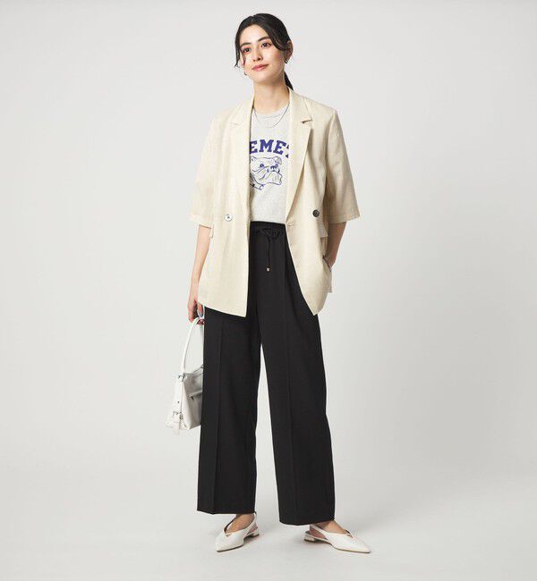 UNITED ARROWS green label relaxing「【結論シリーズ】シアーエアミドルスリーブジャケット マシンウォッシャブル 接触冷感 通気性」|テーラードジャケット|