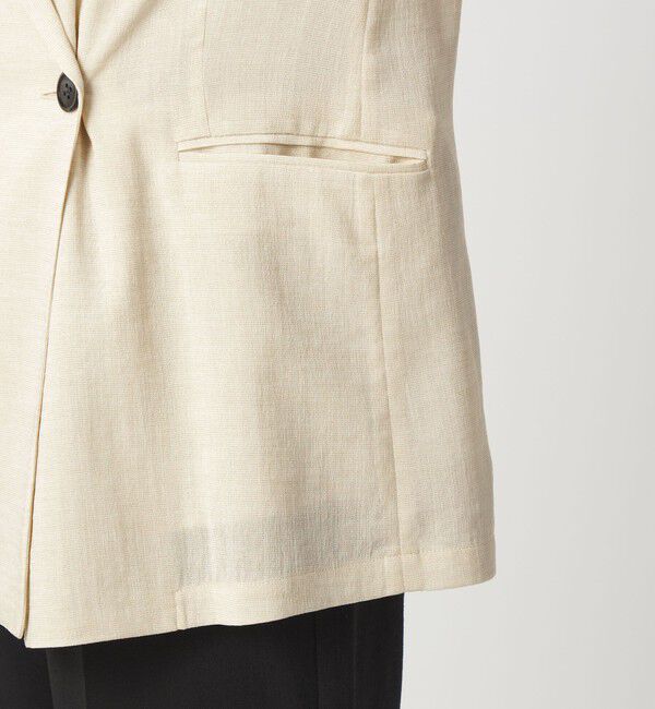 UNITED ARROWS green label relaxing「【結論シリーズ】シアーエアミドルスリーブジャケット マシンウォッシャブル 接触冷感 通気性」|テーラードジャケット|