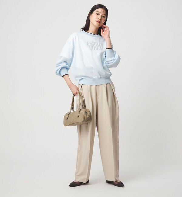 UNITED ARROWS green label relaxing「【WEB限定】＜at ease＞バイカラー シアー ニット プルオーバー」|ニット・セーター|