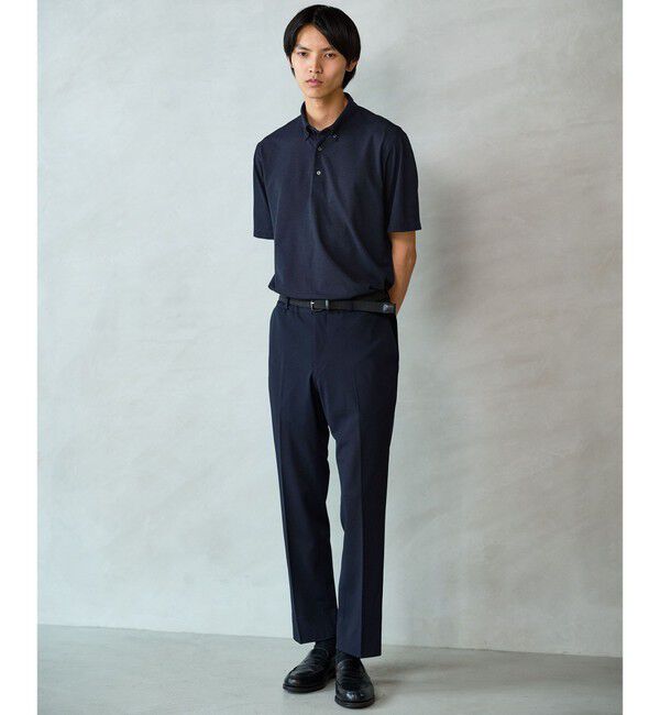 UNITED ARROWS green label relaxing「プライムフレックス ドット メッシュ ボタンダウン ビズポロ ポロシャツ -ストレッチ・吸水速乾・通気性-」|ポロシャツ|