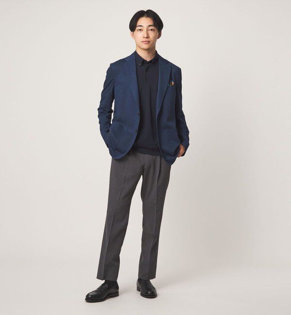 UNITED ARROWS green label relaxing「プライムフレックス ドット メッシュ ボタンダウン ビズポロ ポロシャツ -ストレッチ・吸水速乾・通気性-」|ポロシャツ|