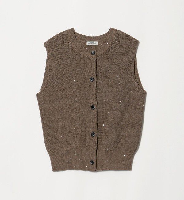 UNITED ARROWS green label relaxing「スパンコール ニット ボタン ベスト」|ベスト・ジレ|