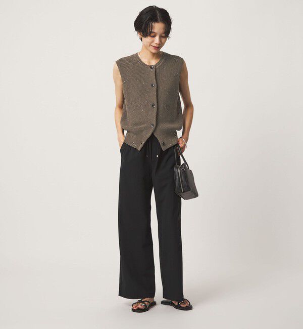 UNITED ARROWS green label relaxing「スパンコール ニット ボタン ベスト」|ベスト・ジレ|
