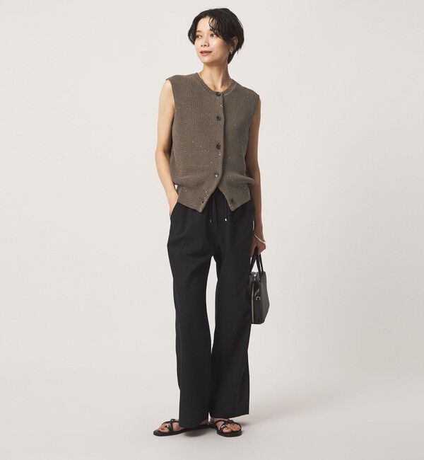 UNITED ARROWS green label relaxing「スパンコール ニット ボタン ベスト」|ベスト・ジレ|