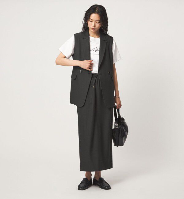 UNITED ARROWS green label relaxing「［size SHORTあり］ツイードライク スカート マシンウォッシャブル 帯電防止」|タイト|