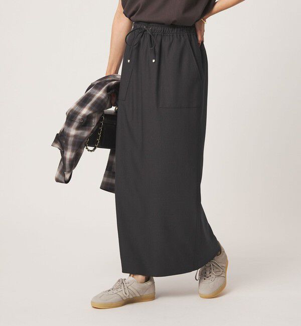 UNITED ARROWS green label relaxing「［size SHORTあり］ツイードライク スカート マシンウォッシャブル 帯電防止」|タイト|