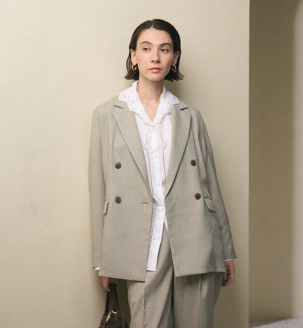 BEAUTY&YOUTH UNITED ARROWS「リネンライク ダブルジャケット」|テーラードジャケット|BEIGE