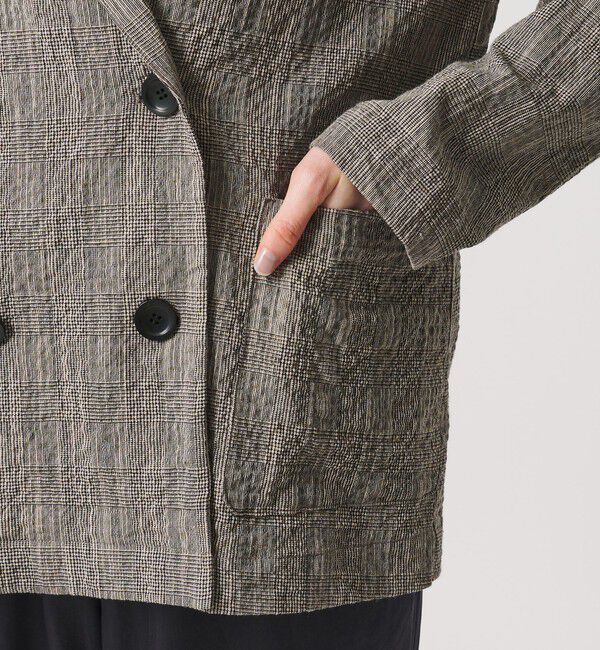 BEAUTY&YOUTH UNITED ARROWS「【WEB限定】グレンチェック ダブルジャケット ウォッシャブル」|テーラードジャケット|