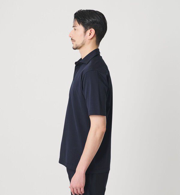 BEAUTY&YOUTH UNITED ARROWS「【WEB限定 WARDROBE SMART】クール ハイゲージ モクロディ スキッパー ポロシャツ【抗菌防臭・接触冷感】」|ポロシャツ|