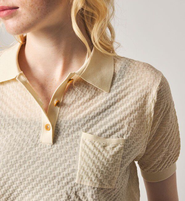 STEVEN ALAN「＜Steven Alan＞スクエア ジャガード ポロニット」|ニット・セーター|
