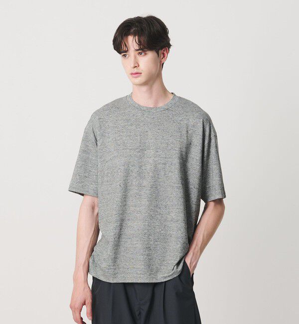 BEAUTY&YOUTH UNITED ARROWS「リネン テクスチャード クルーネック Tシャツ」|Tシャツ・カットソー|