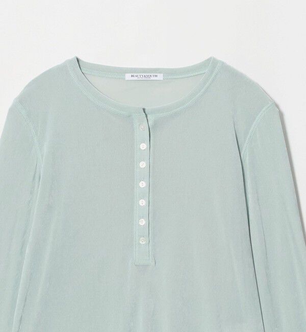 BEAUTY&YOUTH UNITED ARROWS「フロッキーチュール ヘンリーネック カットソー」|Tシャツ・カットソー|