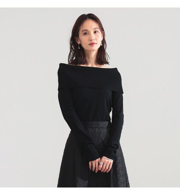 Demi-Luxe BEAMS 「オフショルダー プルオーバーニット」|ニット・セーター|