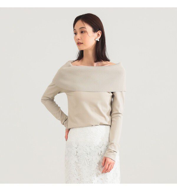 Demi-Luxe BEAMS 「オフショルダー プルオーバーニット」|ニット・セーター|