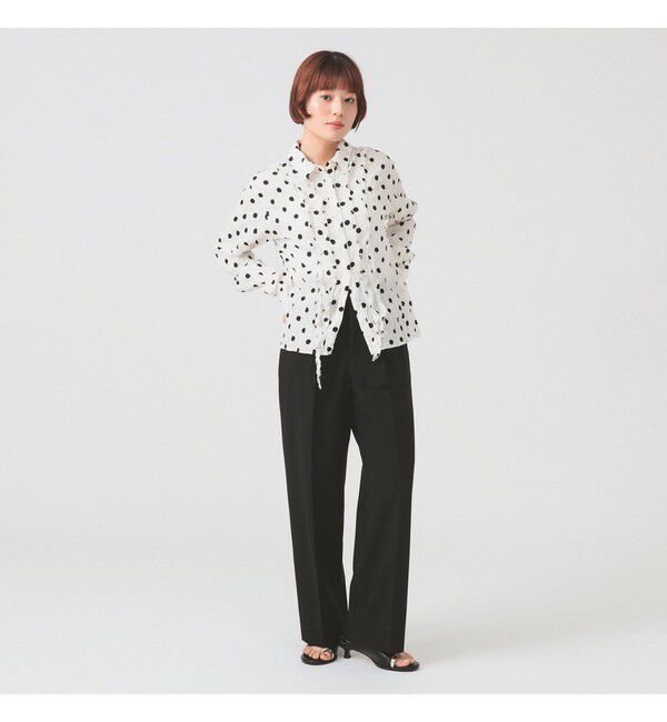 Ray BEAMS 「1タック ストレート パンツ | 新生活・通勤・通学・オフィスカジュアル・オンオフ兼用・好印象コーデ」|スラックス|